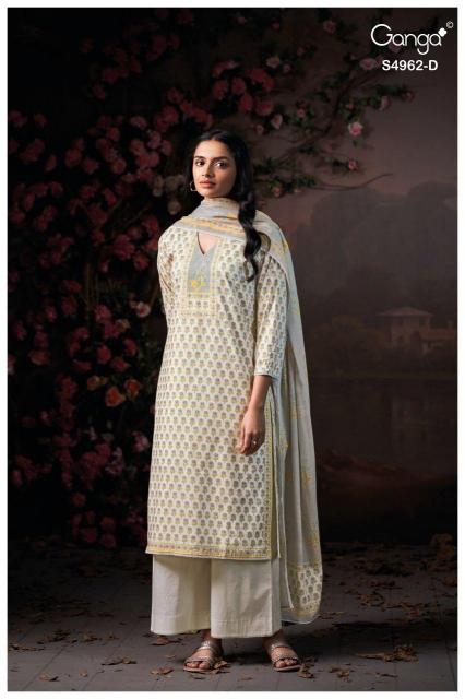 Ganga hiranshi 4962 catalogue dress material online wholesale